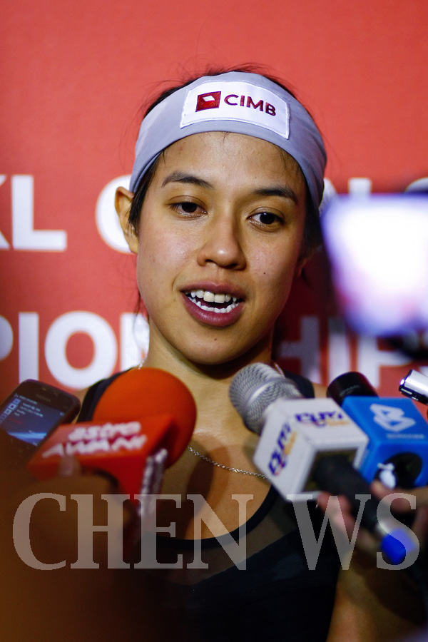 World womens squash champion: Nicol David (Malaysia)