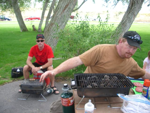 Randi & Jim cooking
