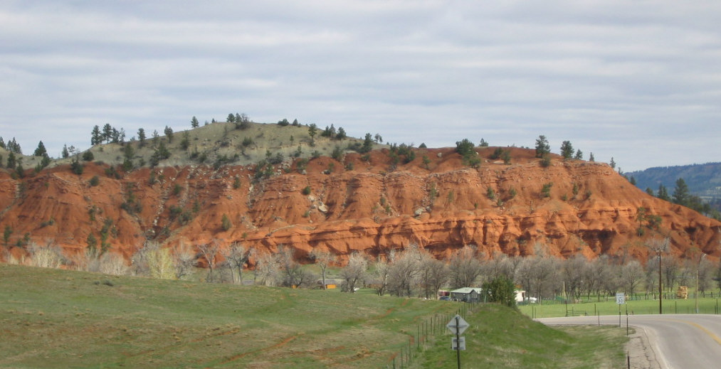 On the road in Wyoming