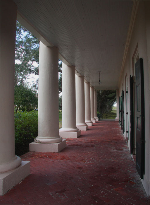 Oak Alley - Long View of Upriver Gallery