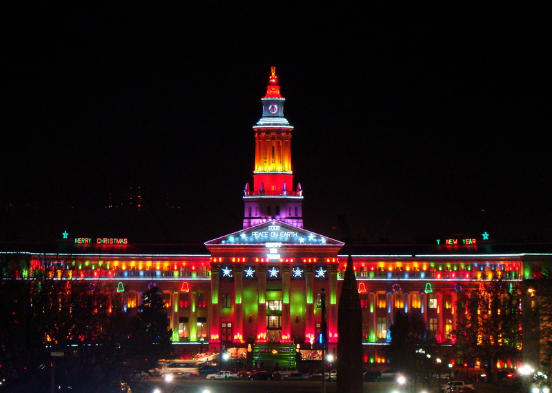 Denver Civic Center Xmas by Ed Sargent