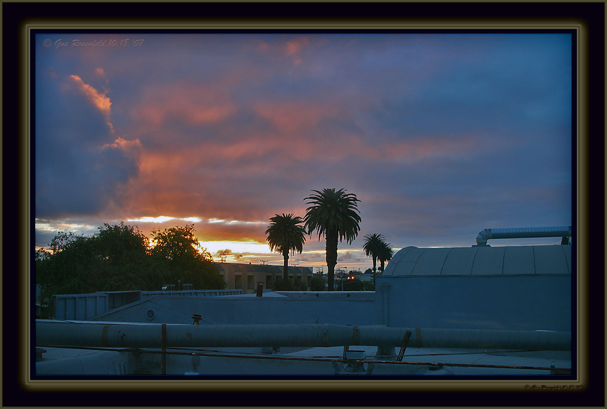 Captured Through A Window - A Sunrise In Santa Monica