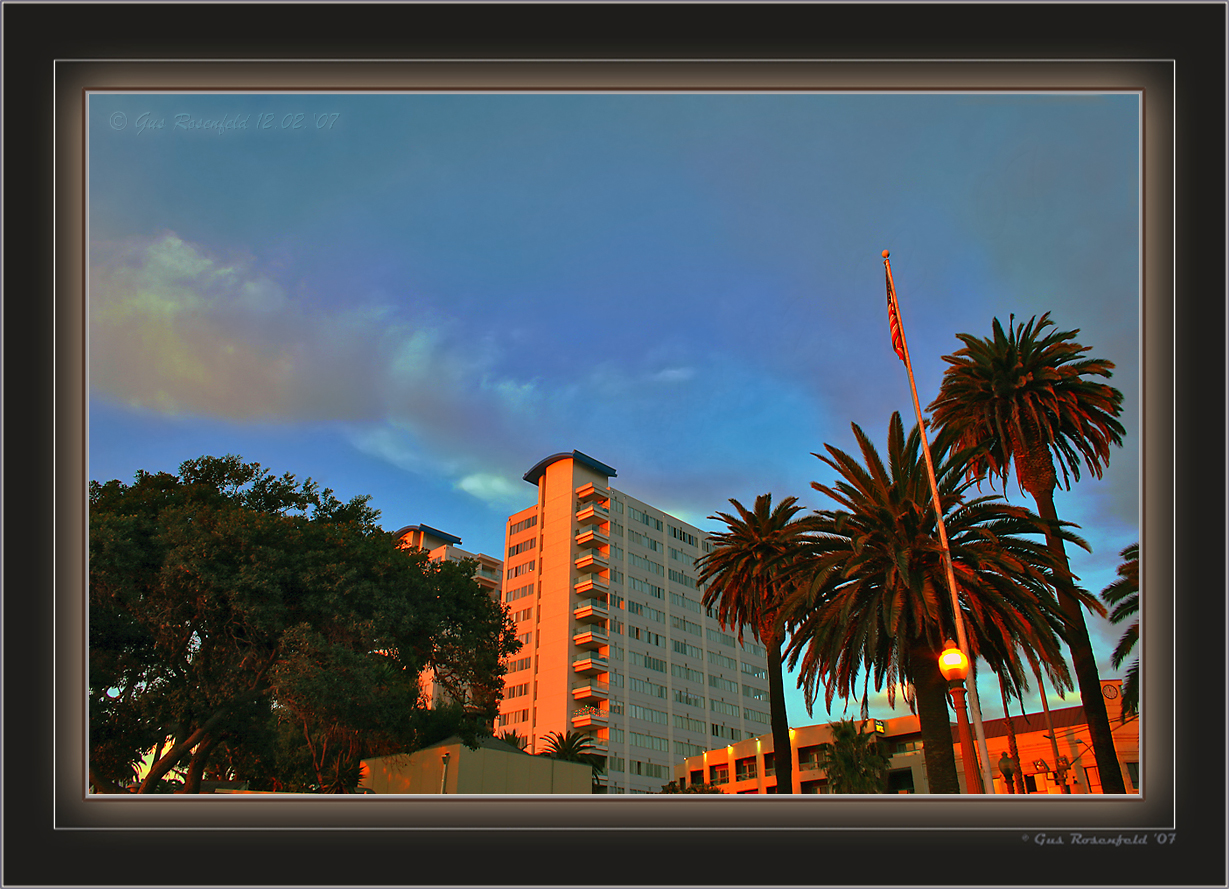Santa Monica - Looking Back From The Bluffs At Sunset
