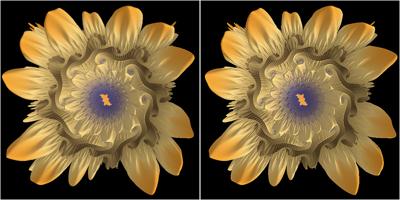 Julia flower #2 cross-eyed stereogram