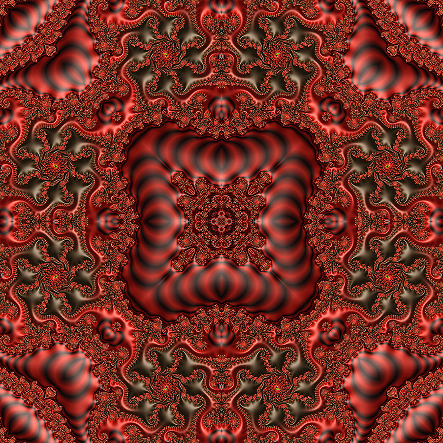 Red & brown striped kaleidoscope