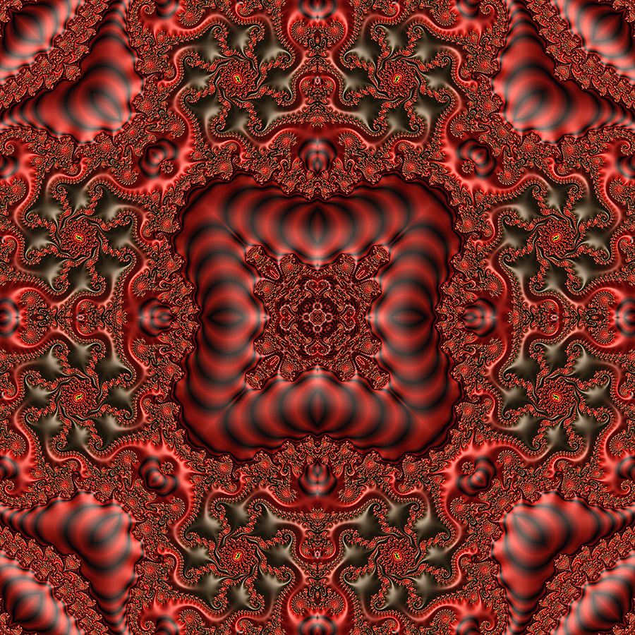 Red & brown striped kaleidoscope