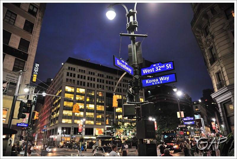 Korea Way located on 32nd Street between Fifth Avenue and Broadway