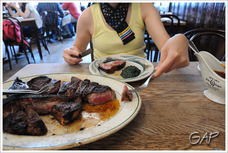 Here comes the steak