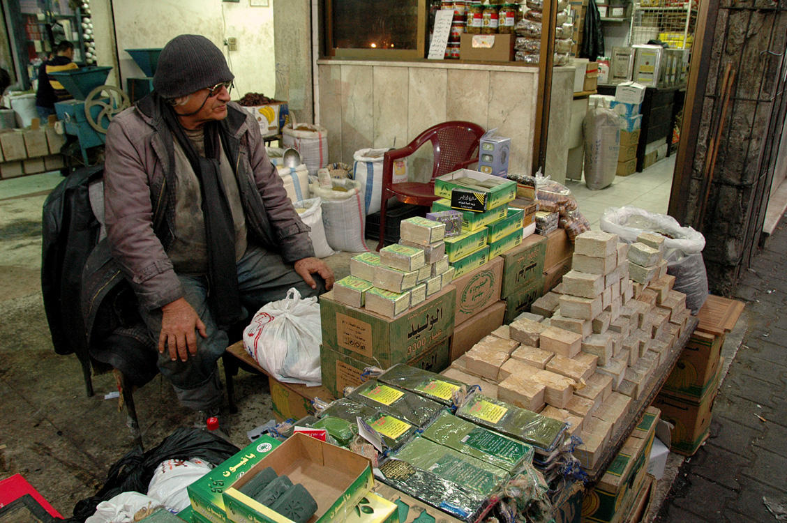 Selling The Famous Alepos Soap - Damascus