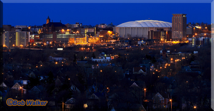 A Panoramic View Of The Syracuse Evening Skyline