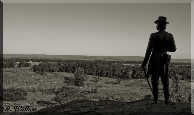 Brigadier General Gouverneur Warren Looking Over The Battlefield