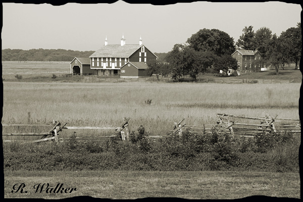 A View Of The Codori Farm And Breastworks