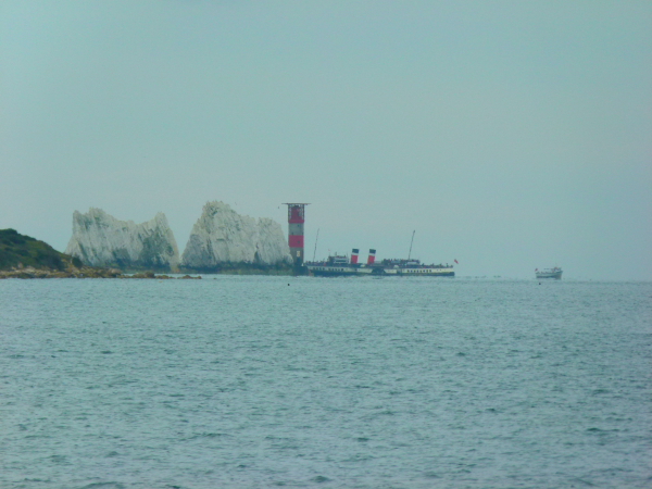 CALEDONIAN STEAM PACKET - P.S. WAVERLEY (The Last Sea Going Paddle Steamer) @ The Needles, Isle of Wight
