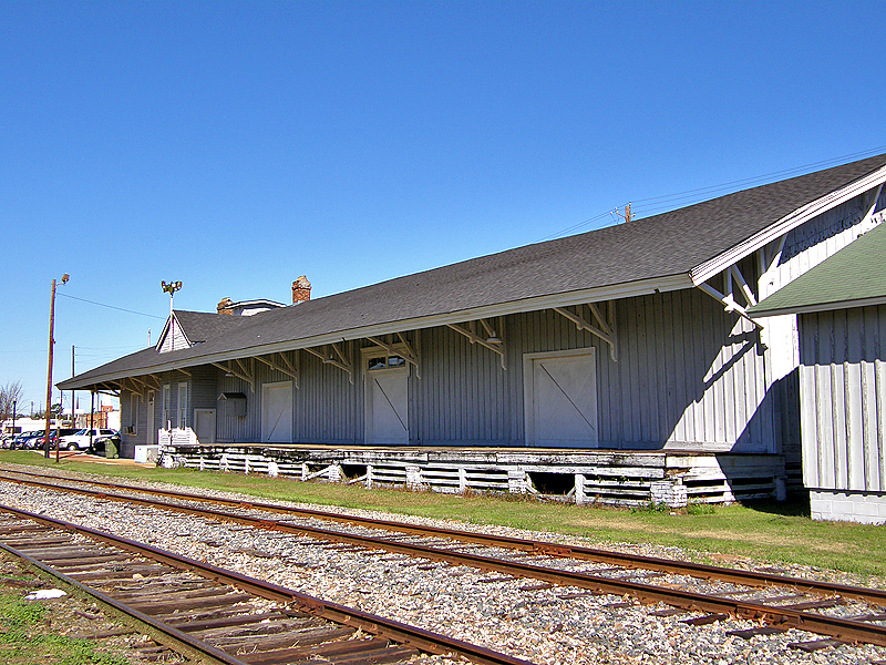 A trackside view of the station