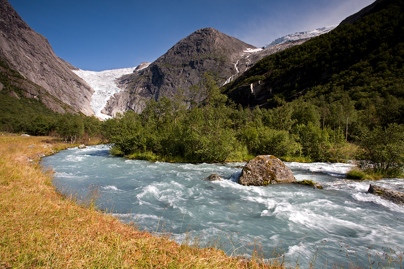 Melting Waters from the Briksdal Glacier (Briksdalsbreen)