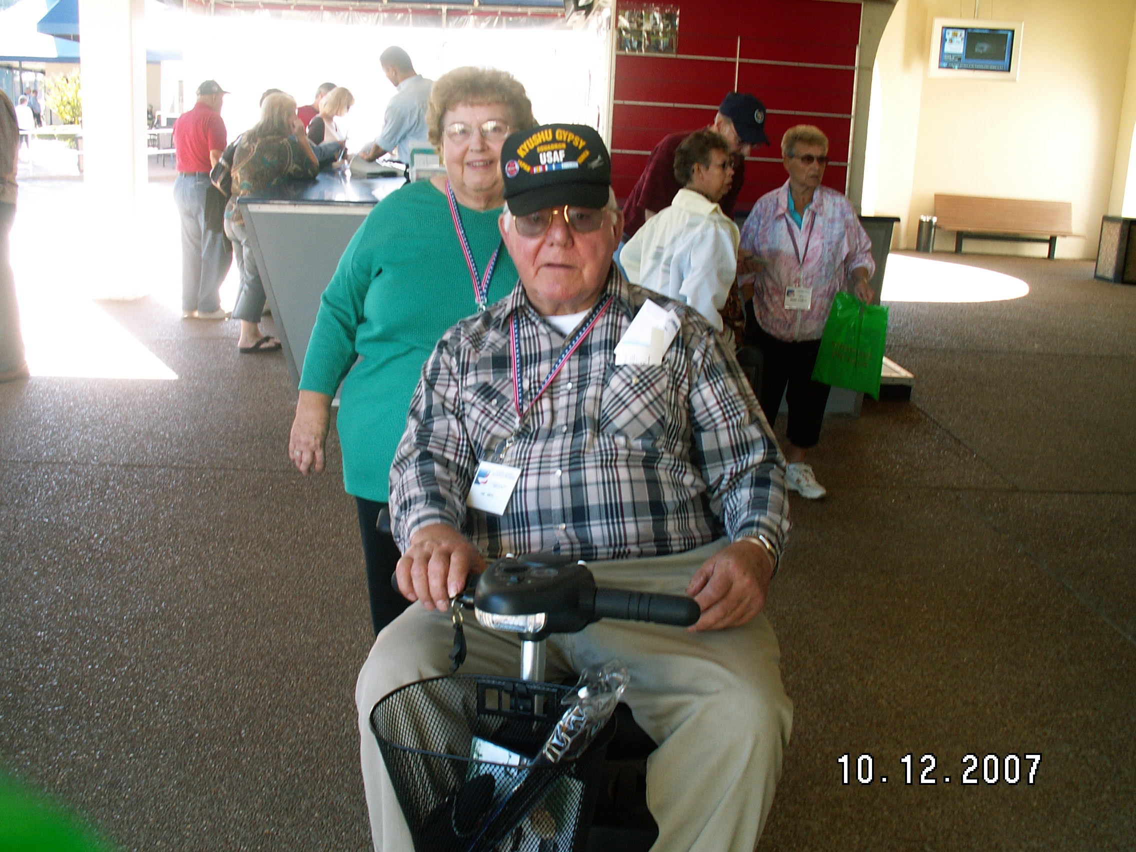 Past Pres. Joe Smith on his hot wheels