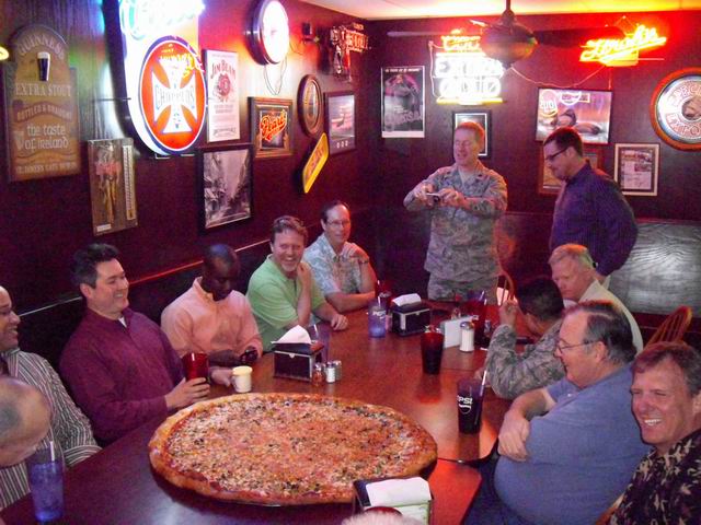 Rustys Retirement pizza party