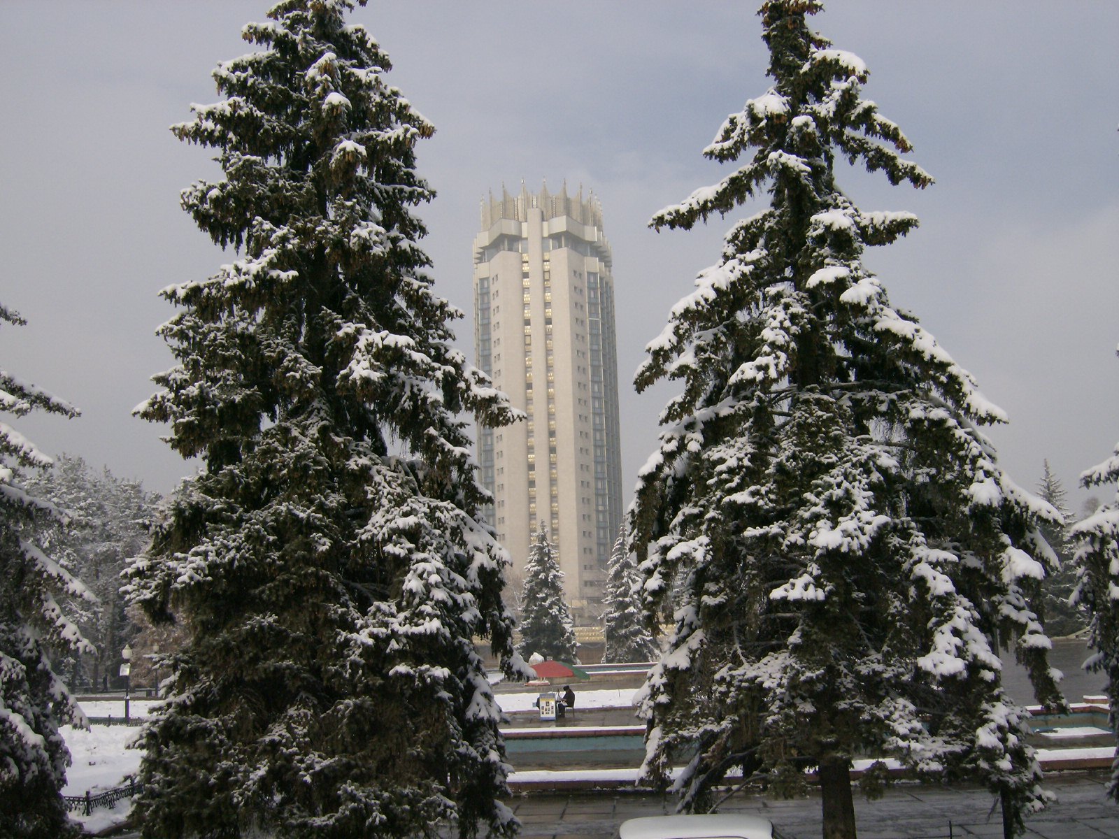 Snow and the Hotel Kazakhstan