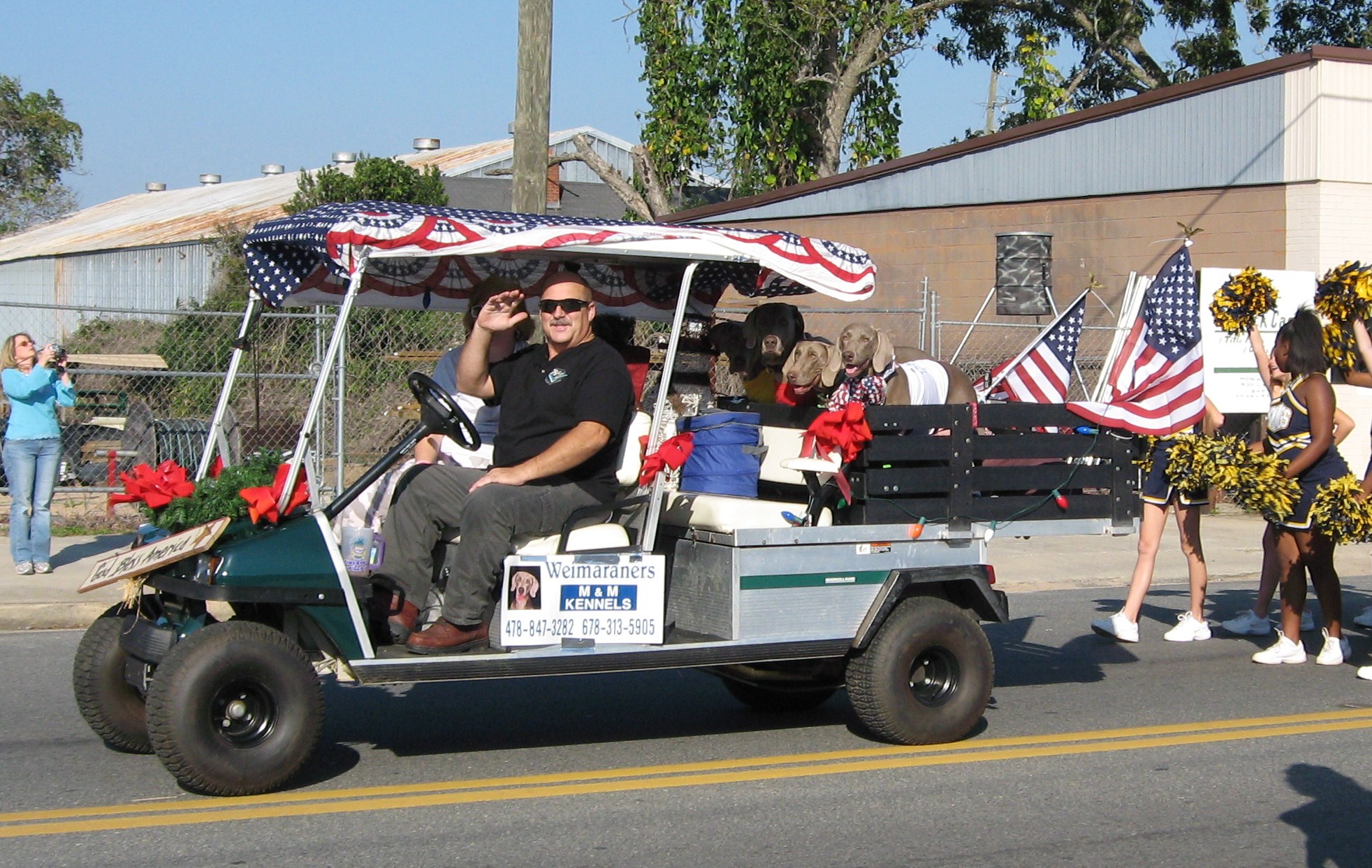 THIS WAS OUR 1ST TIME IN THIS PARADE - ITS GOOD  FOR THE DOGS- TO SOCIALIZE THEM AND ALSO WE LIKE THE EXPOSURE