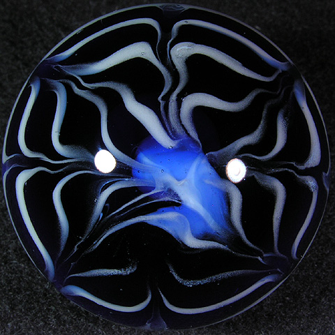Spider web backing, with some of the deep blues showing through.