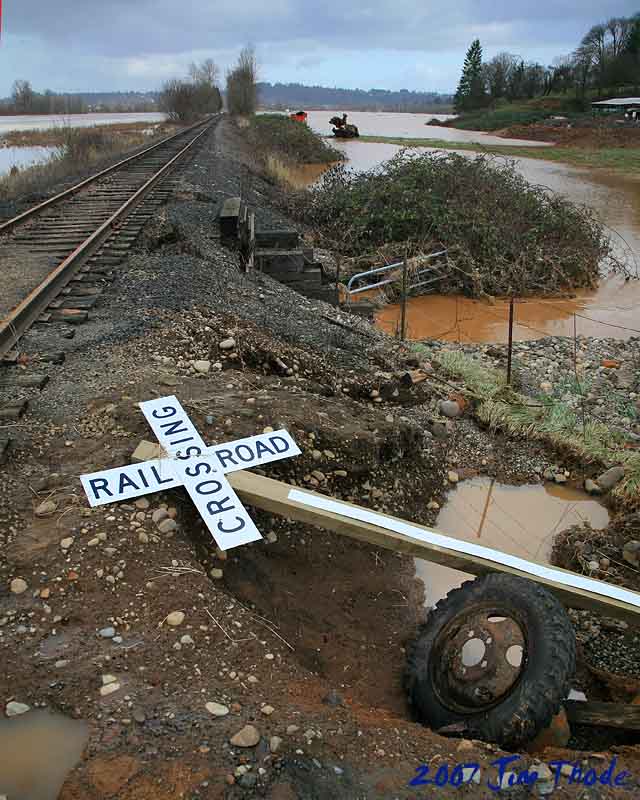 Rail line looking east from 603