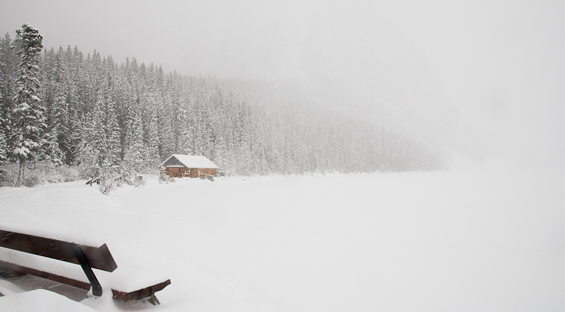 Lake Louise in winter, Alberta, Canada