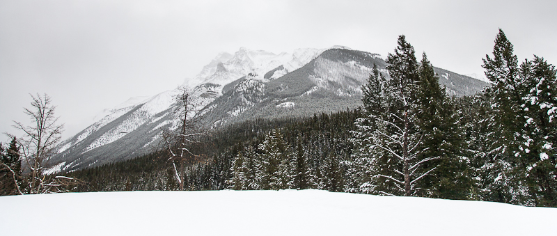 Mountain view as seen from Two Jack Lake, Banff