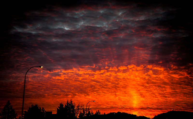 Intense sunset Vancouver Island