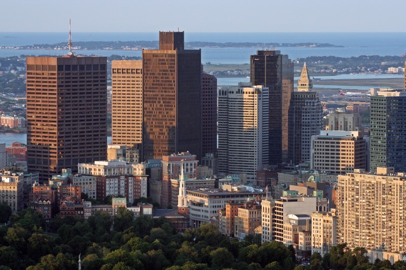 Aerial Photo of Bostons Financial District