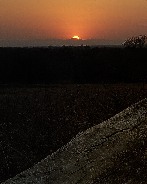 Sunset over the Drakensburg mountains