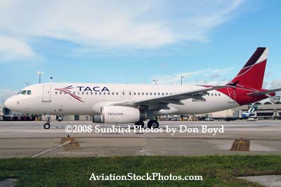 TACA A320-233 N680TA in TACA's new paint scheme airline aviation stock photo #1018