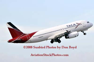 TACA A320-233 N680TA in TACA's new paint scheme airline aviation stock photo #2219