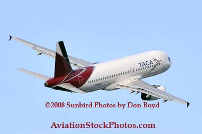 TACA A320-233 N680TA in TACA's new paint scheme airline aviation stock photo #2220