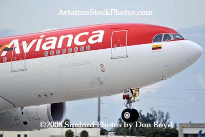 2008 - Aviancas new A330-243 N948AC airline aircraft aviation stock photo #2205