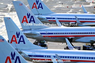 American Airlines B737's and B757's at Miami International Airport aviation airline stock photo #2315