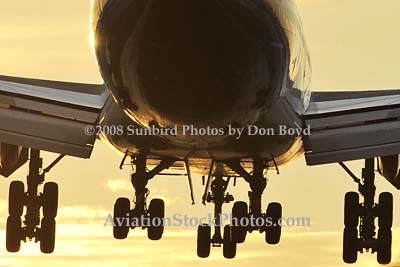 2008 - main landing gear of Atlas Air B747-481BCF N429MC on short final to MIA aviation cargo airline stock photo #2130