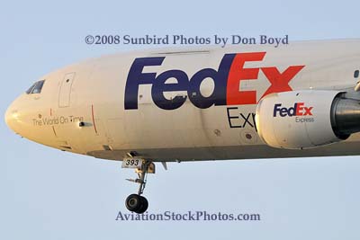 FedEx MD-10 N393FE (ex United N1828U) landing at MIA aviation cargo airline stock photo #2137