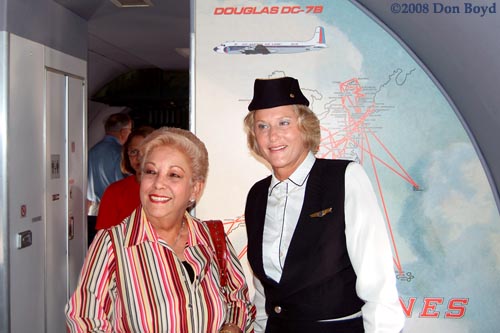 2008 - former flight attendants on the Historical Flight Foundations restored Eastern Air Lines DC-7B N836D stock photo #1433