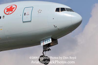 2009 - the first B777-300 to ever land at Miami:  Air Canada B777-333/ER C-FIUR airline aviation stock photo #3118