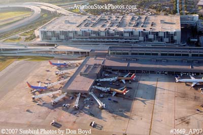 2007 - aerial view of Ft. Lauderdale-Hollywood International Airport Terminal 1 east half aviation stock photo #2669
