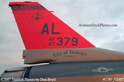 2007 - Alabama Air National Guard F-16D Block30H #AF87-0379 City of Tuskegee military aviation stock photo #2791
