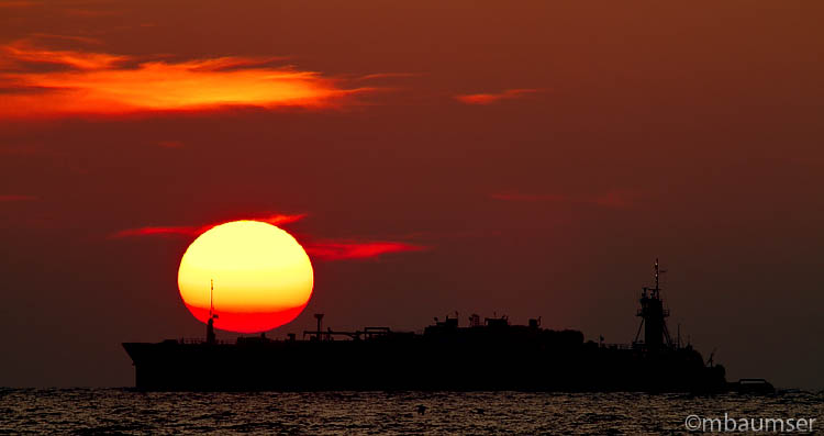 Sunrise Over Barge