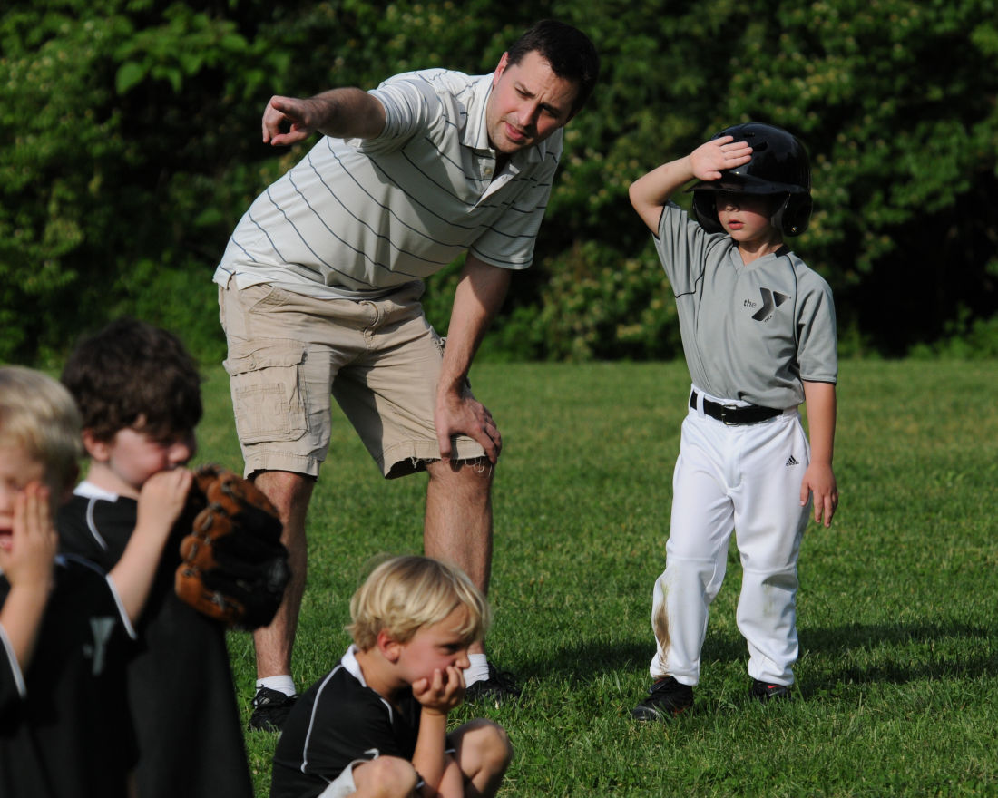 Receiving Advice from Dad at 2nd Base