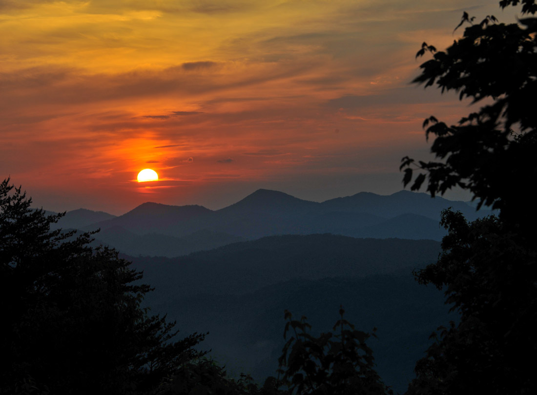 Sunrise over the Smoky Mountains