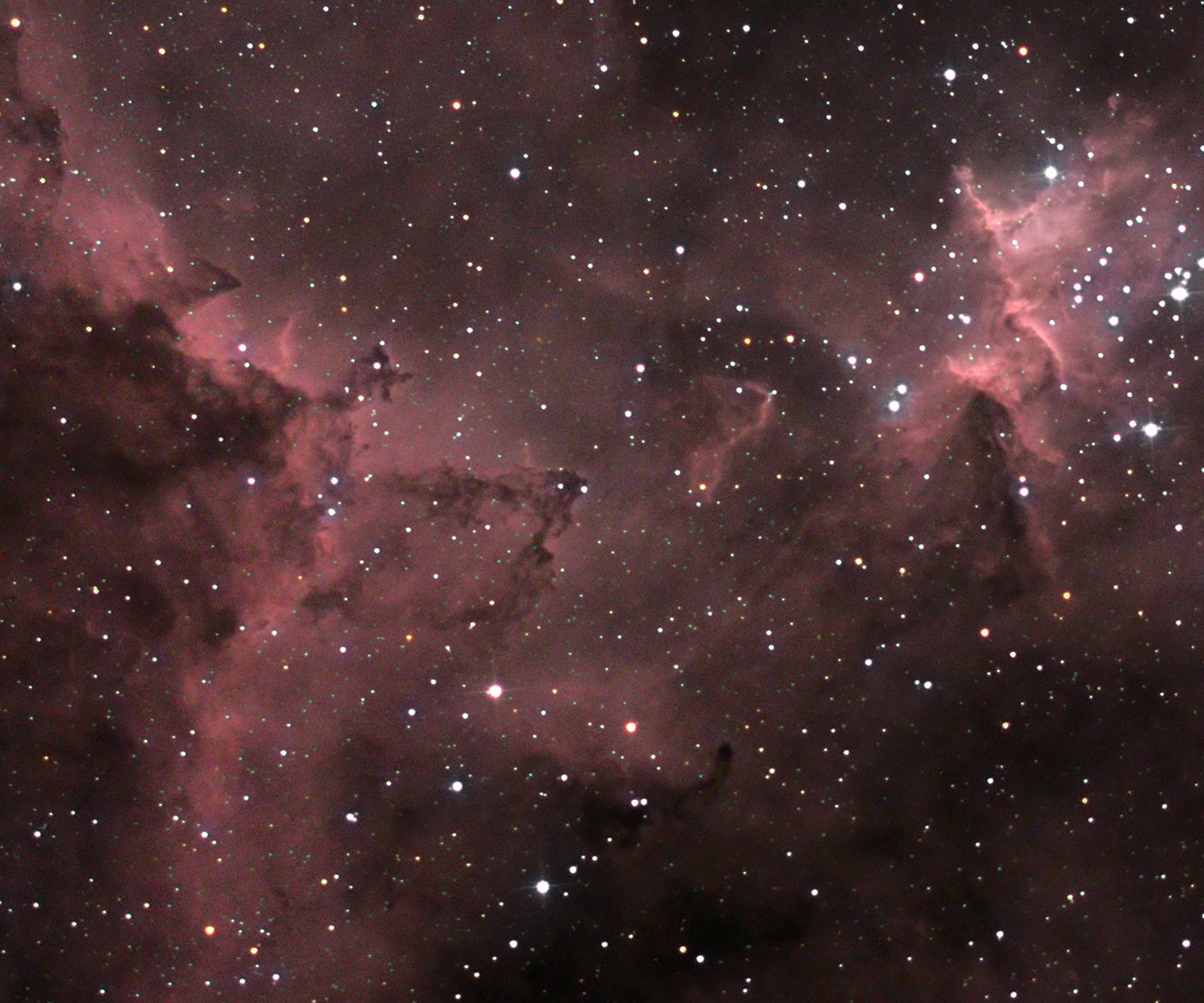 The Heart Nebula - IC1805 (HaRGB/SBIG ST-8300M) Crop