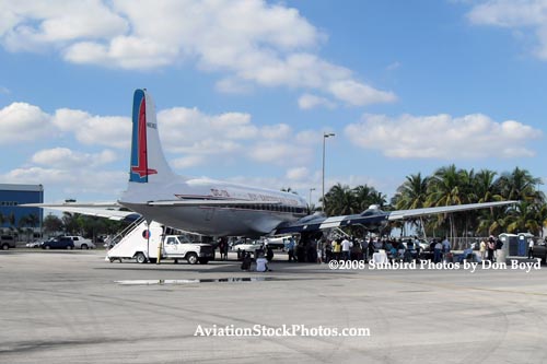 2008 - the Historical Flight Foundations restored Eastern Air Lines DC-7B N836D Open House stock photo #10030
