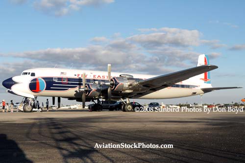 2008 - the Historical Flight Foundations restored Eastern Air Lines DC-7B N836D Open House stock photo #10053