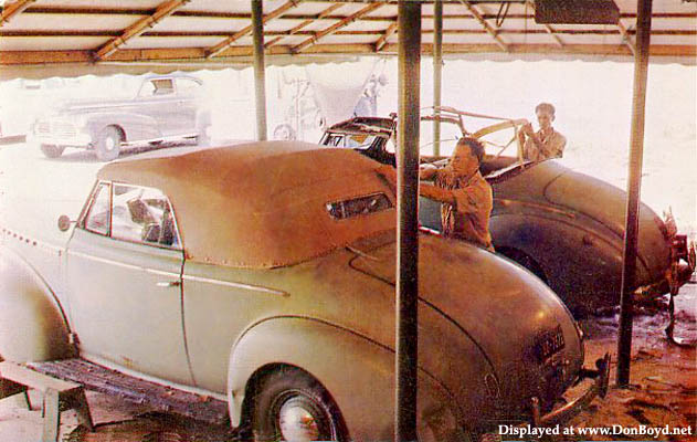 Early 1950s - Johnnie & Macks first convertible top installation shop at their original location on NE 20th Street, Miami