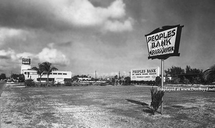 1950s - Peoples Bank of North Miami Beach on NE 125th Street and 12th Avenue, North Miami