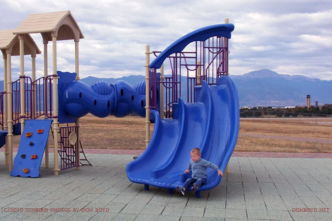 October 2010 - Kyler enjoying the playground at Peterson AFB